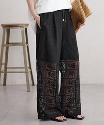 レースワイドパンツ