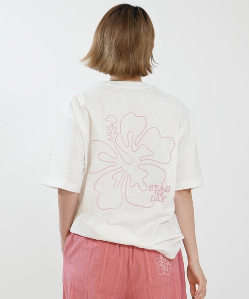 Hula Lani（フララニ）の「HULALANI/フララニ レディース 半袖 Tシャツ バックプリント ハイビスカス 263HU2ST929（Tシャツ/カットソー・レディース・ピンク/ブルー/ホワイト・S）」の6枚目の写真