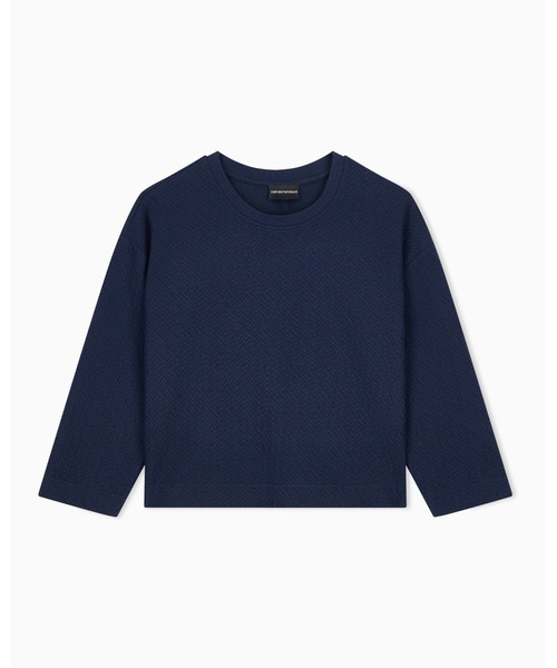 EMPORIO ARMANI(エンポリオアルマーニ)の「【エンポリオ アルマーニ】レギュラー クルーネックセーター シェブロンジャカード(ニット/セーター・レディース・ホワイト/ネイビー・MEDIUM/SMALL)」の13枚目の写真
