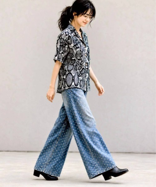 KAMINARI_TOKIO(カミナリトキオ)の「パイソンブラウス(シャツ/ブラウス・レディース・ブラック・FREE)」の6枚目の写真