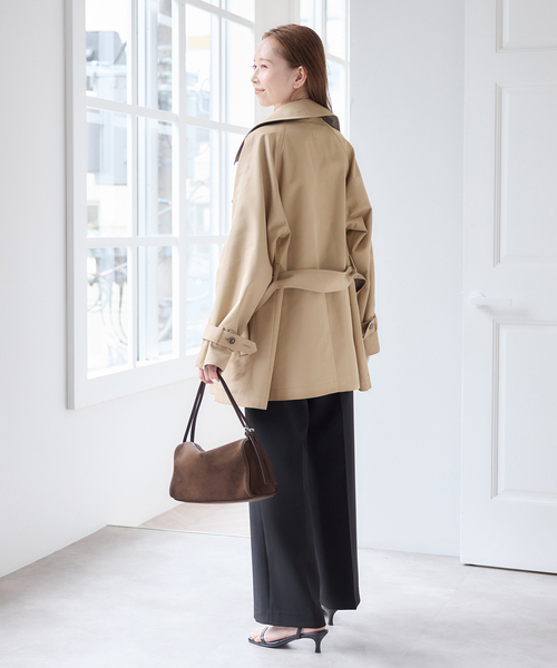U by SPICK&SPAN(ユーバイスピックアンドスパン)の「リバーシブルミドルトレンチコート(トレンチコート・レディース・ベージュ/ネイビー・36/38)」の6枚目の写真