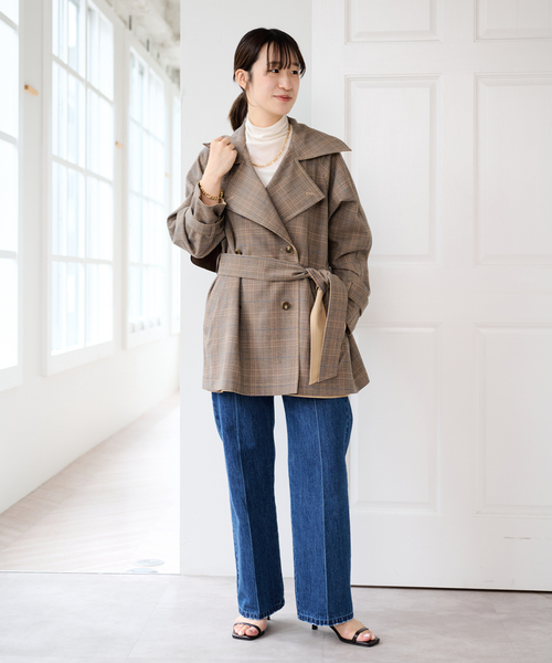 U by SPICK&SPAN(ユーバイスピックアンドスパン)の「リバーシブルミドルトレンチコート(トレンチコート・レディース・ベージュ/ネイビー・36/38)」の20枚目の写真