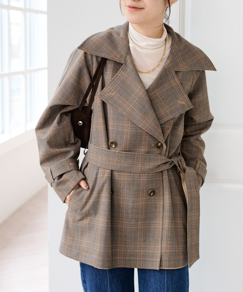 U by SPICK&SPAN(ユーバイスピックアンドスパン)の「リバーシブルミドルトレンチコート(トレンチコート・レディース・ベージュ/ネイビー・36/38)」の22枚目の写真