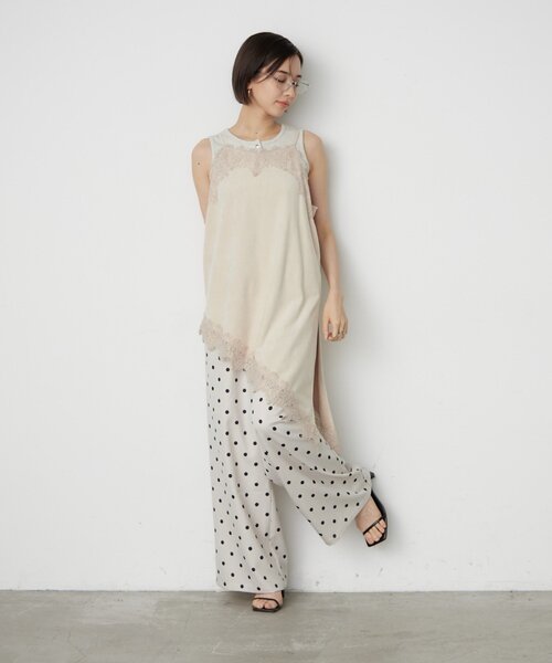 Remind me and forever（リマインドミーアンドフォーエバー）の「フロッキードットワイドパンツ（その他パンツ・レディース・ブラウン/アイボリー/ブラック・FREE）」の16枚目の写真