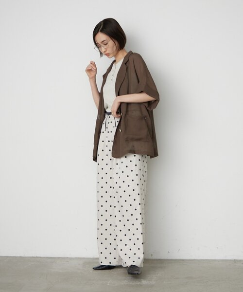 Remind me and forever（リマインドミーアンドフォーエバー）の「フロッキードットワイドパンツ（その他パンツ・レディース・ブラウン/アイボリー/ブラック・FREE）」の18枚目の写真