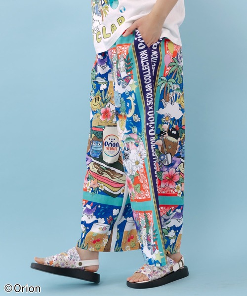 ScoLar（スカラー）の「462013：orion×ScoLar スカーフ柄パンツ（その他パンツ・レディース・ネイビー/ブラック・M）」の5枚目の写真