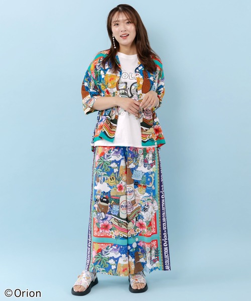 ScoLar（スカラー）の「462013：orion×ScoLar スカーフ柄パンツ（その他パンツ・レディース・ネイビー/ブラック・M）」の7枚目の写真