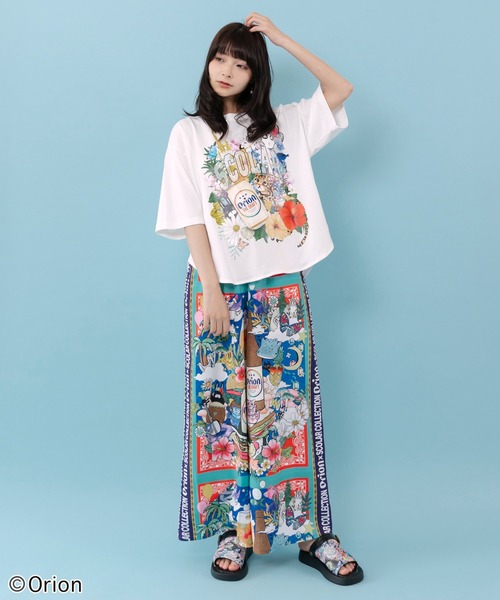 ScoLar（スカラー）の「462013：orion×ScoLar スカーフ柄パンツ（その他パンツ・レディース・ネイビー/ブラック・M）」の8枚目の写真
