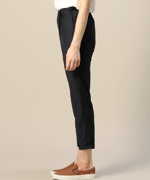 BEAUTY&YOUTH UNITED ARROWS（ビューティーアンドユースユナイテッドアローズ）の「BY ストライプウエストギャザー9分丈パンツ◆（その他パンツ・レディース・グレー/ネイビー・MEDIUM/SMALL）」の8枚目の写真