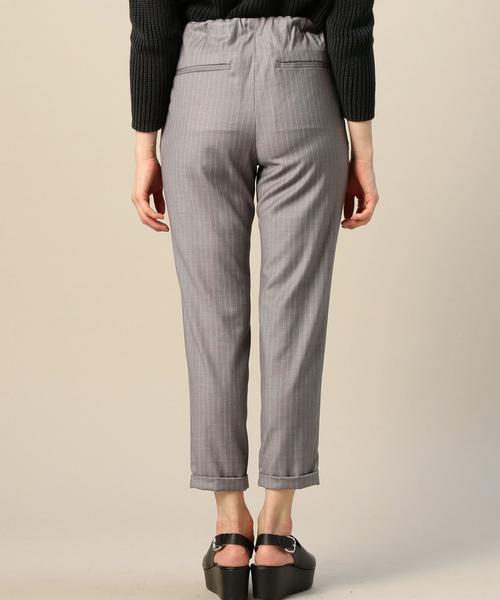 BEAUTY&YOUTH UNITED ARROWS（ビューティーアンドユースユナイテッドアローズ）の「BY ストライプウエストギャザー9分丈パンツ◆（その他パンツ・レディース・グレー/ネイビー・MEDIUM/SMALL）」の6枚目の写真