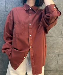 CONVERSE TOKYO（コンバーストウキョウ）の「【CONVERSE TOKYO】＜UNISEX＞ ACID WASH STAR PATCH OVER SHIRT / アシッドウォッシュシャツ /ウォッシュ加工 / ヴィンテージ加工 /（シャツ/ブラウス）」
