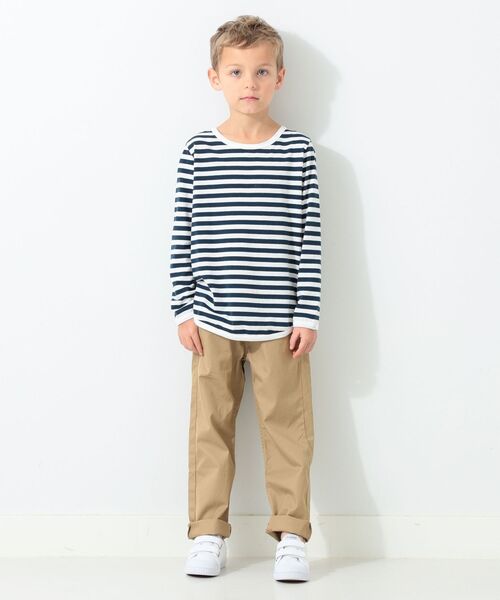 こども ビームス（コドモビームス）の「spring court / G2 ベルクロ スニーカー (14.5～19cm)（スニーカー・キッズ・ホワイト/ネイビー・27(16.5～17cm)/29(18～18.5cm)/24(14.5～15cm)/26(15.5～16cm)/28(17.5～18cm)/30(18.5～19cm)/25(15～15.5cm)）」の4枚目の写真