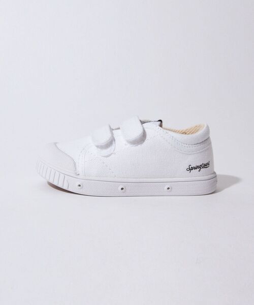 こども ビームス（コドモビームス）の「spring court / G2 ベルクロ スニーカー (14.5～19cm)（スニーカー・キッズ・ホワイト/ネイビー・27(16.5～17cm)/29(18～18.5cm)/24(14.5～15cm)/26(15.5～16cm)/28(17.5～18cm)/30(18.5～19cm)/25(15～15.5cm)）」の7枚目の写真