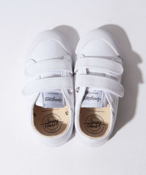 こども ビームス（コドモビームス）の「spring court / G2 ベルクロ スニーカー (14.5～19cm)（スニーカー・キッズ・ホワイト/ネイビー・27(16.5～17cm)/29(18～18.5cm)/24(14.5～15cm)/26(15.5～16cm)/28(17.5～18cm)/30(18.5～19cm)/25(15～15.5cm)）」の9枚目の写真