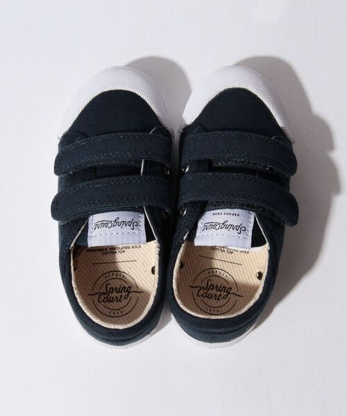 こども ビームス（コドモビームス）の「spring court / G2 ベルクロ スニーカー (14.5～19cm)（スニーカー・キッズ・ホワイト/ネイビー・27(16.5～17cm)/29(18～18.5cm)/24(14.5～15cm)/26(15.5～16cm)/28(17.5～18cm)/30(18.5～19cm)/25(15～15.5cm)）」の14枚目の写真