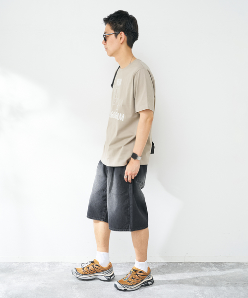 B.C STOCK(ベーセーストック)の「C/Lデニムワイドショーツ(その他パンツ・メンズ・ブラック/ブルー系その他・MEDIUM/LARGE)」の4枚目の写真