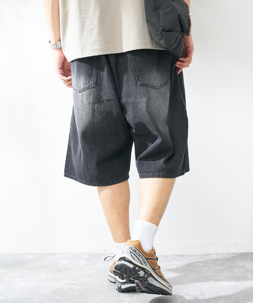 B.C STOCK(ベーセーストック)の「C/Lデニムワイドショーツ(その他パンツ・メンズ・ブラック/ブルー系その他・MEDIUM/LARGE)」の8枚目の写真