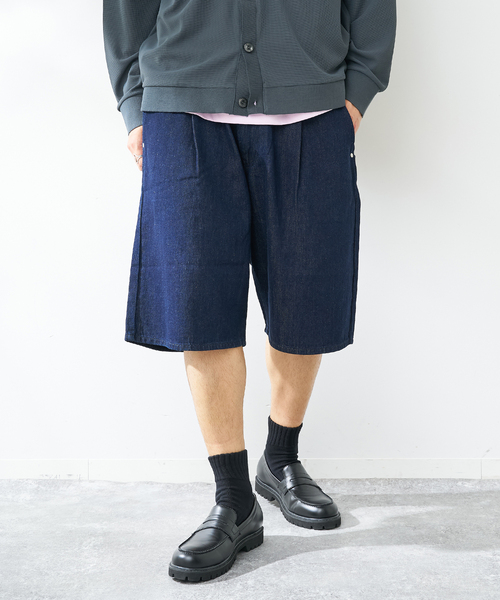 B.C STOCK(ベーセーストック)の「C/Lデニムワイドショーツ(その他パンツ・メンズ・ブラック/ブルー系その他・MEDIUM/LARGE)」の12枚目の写真