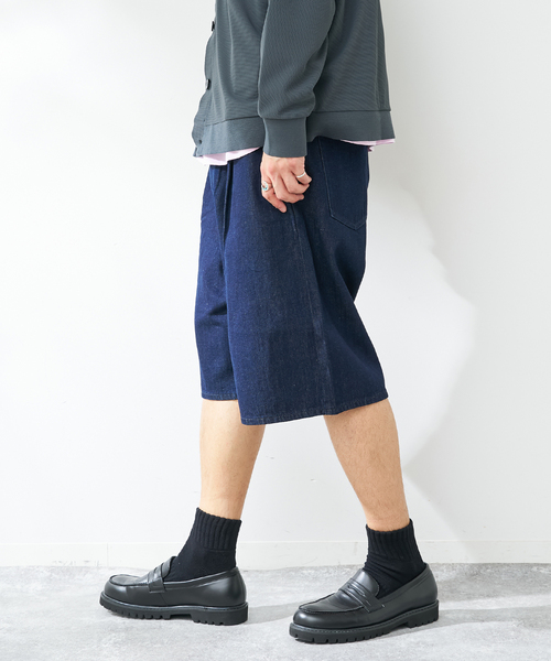B.C STOCK(ベーセーストック)の「C/Lデニムワイドショーツ(その他パンツ・メンズ・ブラック/ブルー系その他・MEDIUM/LARGE)」の13枚目の写真