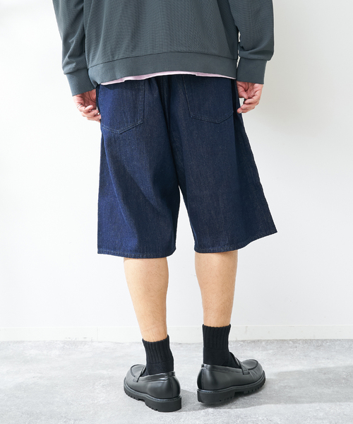 B.C STOCK(ベーセーストック)の「C/Lデニムワイドショーツ(その他パンツ・メンズ・ブラック/ブルー系その他・MEDIUM/LARGE)」の14枚目の写真