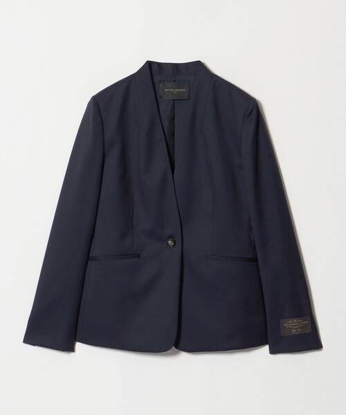 UNITED ARROWS（ユナイテッドアローズ）の「Vitale Barberis Canonico ノーラペル ジャケット（ノーカラージャケット・レディース・ダークブラウン/ダークグレー/ネイビー・38/36/34/40）」の3枚目の写真