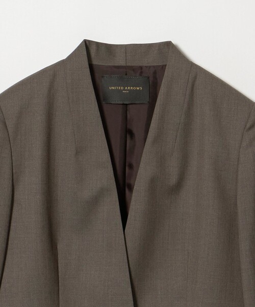 UNITED ARROWS（ユナイテッドアローズ）の「Vitale Barberis Canonico ノーラペル ジャケット（ノーカラージャケット・レディース・ダークブラウン/ダークグレー/ネイビー・38/36/34/40）」の11枚目の写真