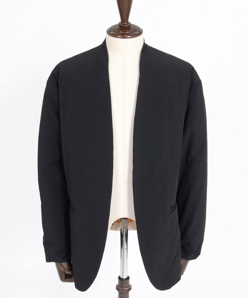 GLIMCLAP(グリムクラップ)の「mj11698-Vertical Quilted Lapelless Jacket ラペルレスジャケット(211-022-gla-cg)(ノーカラージャケット・メンズ・ブラック・M/S/L)」の6枚目の写真