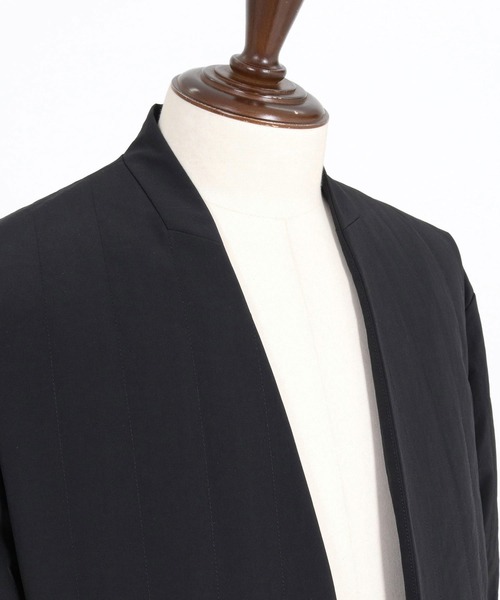 GLIMCLAP(グリムクラップ)の「mj11698-Vertical Quilted Lapelless Jacket ラペルレスジャケット(211-022-gla-cg)(ノーカラージャケット・メンズ・ブラック・M/S/L)」の8枚目の写真