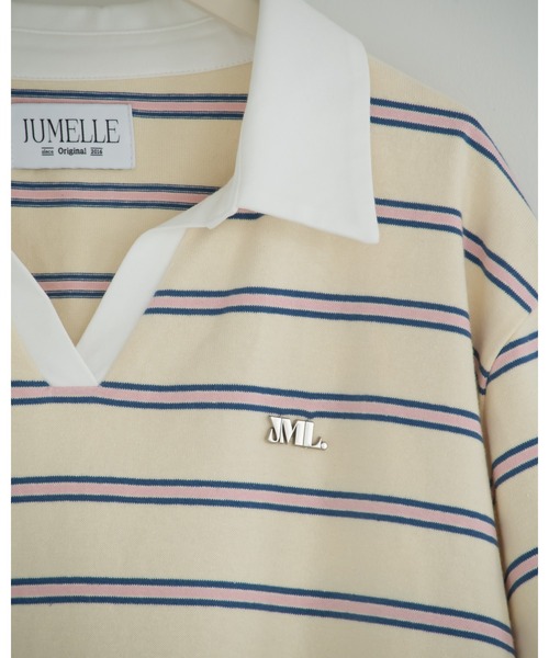 JUMELLE(ジュメロ)の「ルーズマルチポロT(Tシャツ/カットソー・レディース・ネイビー/アイボリー・FREE)」の10枚目の写真