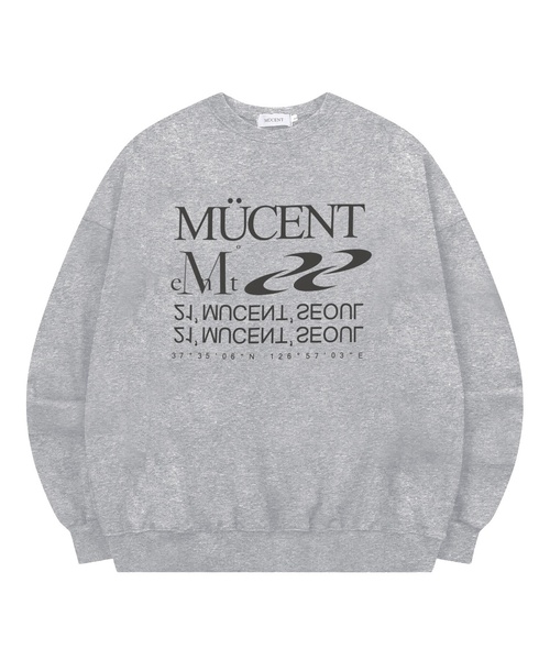 MUCENT(ムセント)の「エッセンシャルレタリングルーズフィットロングスリーブスウェット男女共用(スウェット・レディース・ブラック/グレー・L/M)」の2枚目の写真