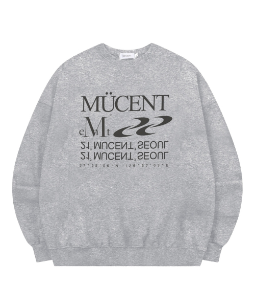 MUCENT(ムセント)の「エッセンシャルレタリングルーズフィットロングスリーブスウェット男女共用(スウェット・レディース・ブラック/グレー・L/M)」の8枚目の写真