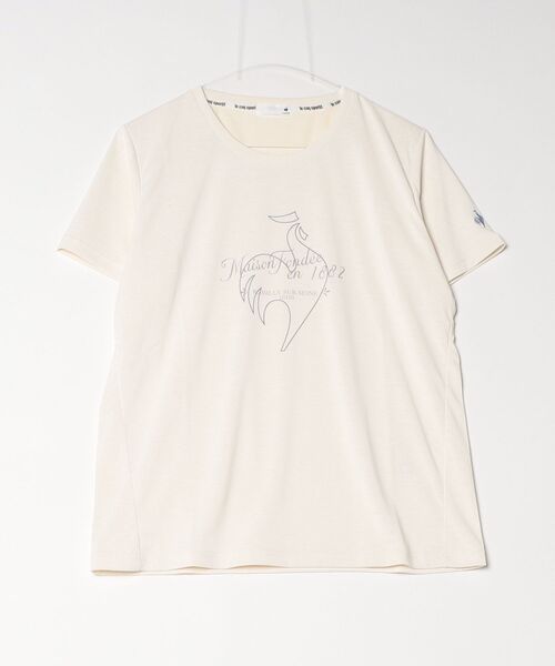 le coq sportif（ルコックスポルティフ）の「汗染み軽減半袖Tシャツ（Tシャツ/カットソー・レディース・ブラック/ブルー/ホワイト系その他/グリーン・S/M/XL/L）」の2枚目の写真