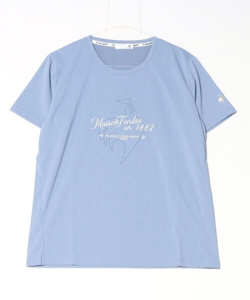 le coq sportif（ルコックスポルティフ）の「汗染み軽減半袖Tシャツ（Tシャツ/カットソー・レディース・ブラック/ブルー/ホワイト系その他/グリーン・S/M/XL/L）」の4枚目の写真