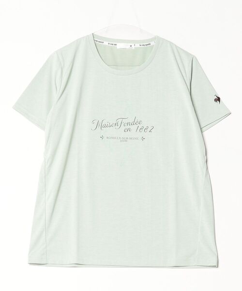 le coq sportif（ルコックスポルティフ）の「汗染み軽減半袖Tシャツ（Tシャツ/カットソー・レディース・ブラック/ブルー/ホワイト系その他/グリーン・S/M/XL/L）」の3枚目の写真