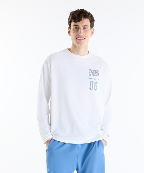 NEW BALANCE(ニューバランス)の「ロングスリーブ Tシャツ(Tシャツ/カットソー・メンズ・オフホワイト・MEDIUM/XX-LARGE/LARGE)」の1枚目の写真