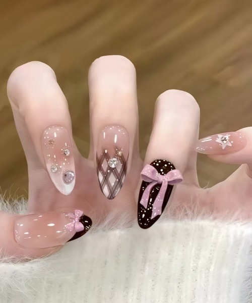 セール】簡単にネイルチップ ハンドネイルチップ モダンスウィート