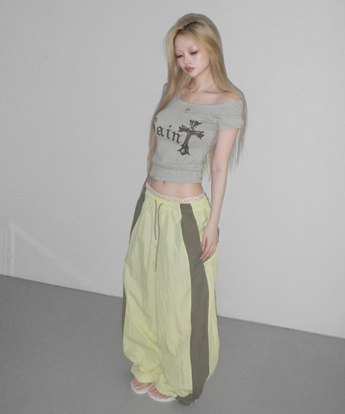 THEAIRTOWN(ジエアタウン)の「peanut nylon track pt(その他パンツ・レディース・レモンイエロー/ミント・FREE)」の11枚目の写真