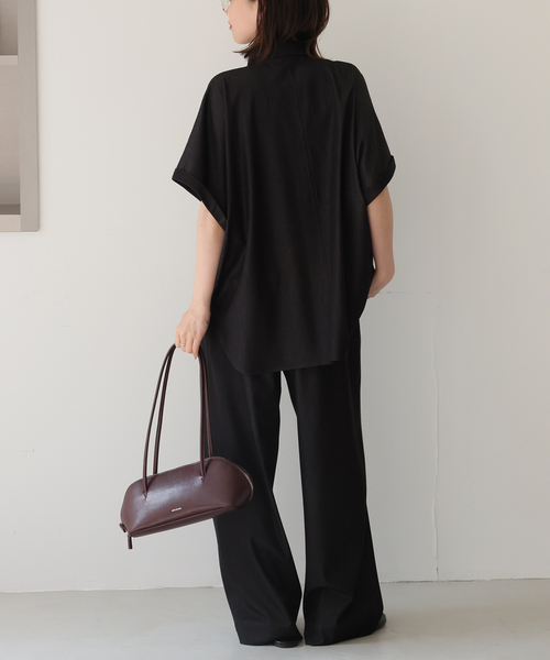 SLOBE IENA(スローブイエナ)の「《2枚セット》デニムライクセットアップ(シャツ/ブラウス・レディース・ネイビー/ブラック・FREE)」の9枚目の写真