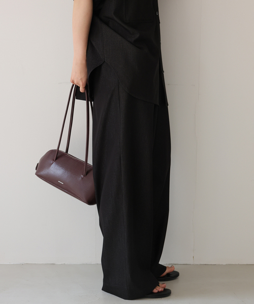 SLOBE IENA(スローブイエナ)の「《2枚セット》デニムライクセットアップ(シャツ/ブラウス・レディース・ネイビー/ブラック・FREE)」の12枚目の写真