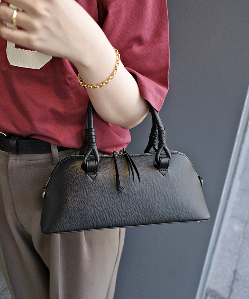 SLOBE IENA(スローブイエナ)の「Hyman Roth/ハイマン ロス ミニボストン T10483SA(ショルダーバッグ・レディース・ブラック/ブラウン・FREE)」の3枚目の写真