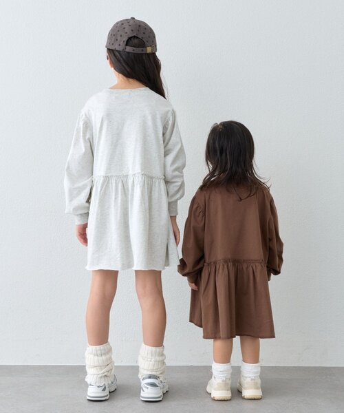 CIAOPANIC TYPY(チャオパニックティピー)の「【KIDS/ZOZO限定カラーあり】らくがき風フロッキーロゴミニワンピチュニック(ワンピース・キッズ・アイボリー/チャコールグレー/ブラウン/グレー・130/110/150)」の14枚目の写真