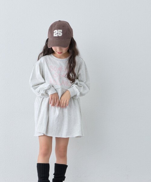 CIAOPANIC TYPY(チャオパニックティピー)の「【KIDS/ZOZO限定カラーあり】らくがき風フロッキーロゴミニワンピチュニック(ワンピース・キッズ・アイボリー/チャコールグレー/ブラウン/グレー・130/110/150)」の18枚目の写真