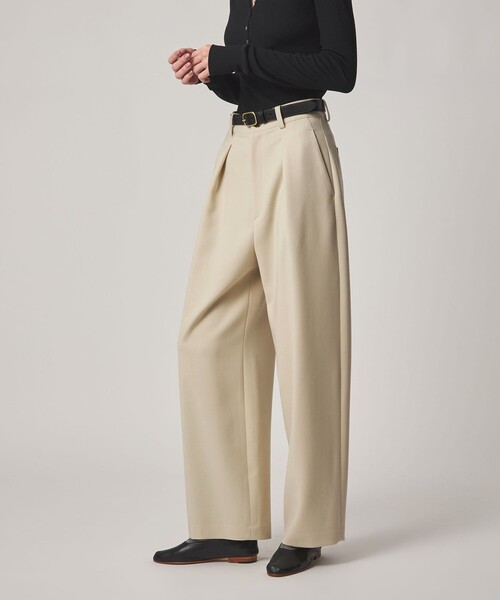 z*4様 70s 80s タック レーヨン　スラックス Steven Alan＞ダブルクロス タック トラウザーズ（スラックス