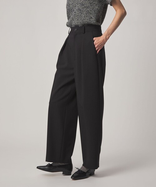 Steven Alan(スティーブンアラン)の「<Steven Alan>ダブルクロス タック トラウザーズ(スラックス・レディース・ブラック/ナチュラル・L/S/M)」の5枚目の写真