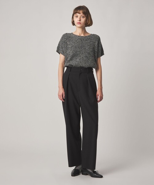 Steven Alan(スティーブンアラン)の「<Steven Alan>ダブルクロス タック トラウザーズ(スラックス・レディース・ブラック/ナチュラル・L/S/M)」の6枚目の写真