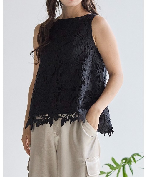 BIRTHDAY BASH(バースデイバッシュ)の「FLOWER LACE NS TOPS(フラワレースNSトップス)(その他トップス・レディース・ピンク/ブラック/ホワイト・M/S)」の16枚目の写真