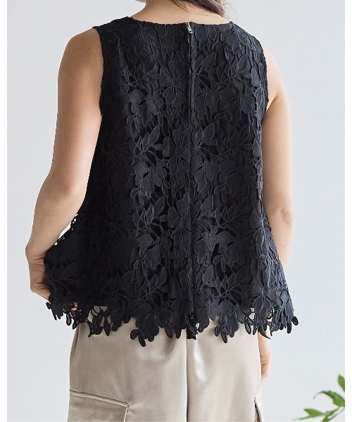 BIRTHDAY BASH(バースデイバッシュ)の「FLOWER LACE NS TOPS(フラワレースNSトップス)(その他トップス・レディース・ピンク/ブラック/ホワイト・M/S)」の18枚目の写真