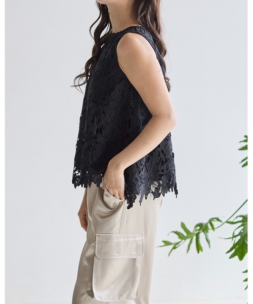 BIRTHDAY BASH(バースデイバッシュ)の「FLOWER LACE NS TOPS(フラワレースNSトップス)(その他トップス・レディース・ピンク/ブラック/ホワイト・M/S)」の19枚目の写真