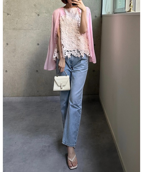 BIRTHDAY BASH(バースデイバッシュ)の「FLOWER LACE NS TOPS(フラワレースNSトップス)(その他トップス・レディース・ピンク/ブラック/ホワイト・M/S)」の5枚目の写真