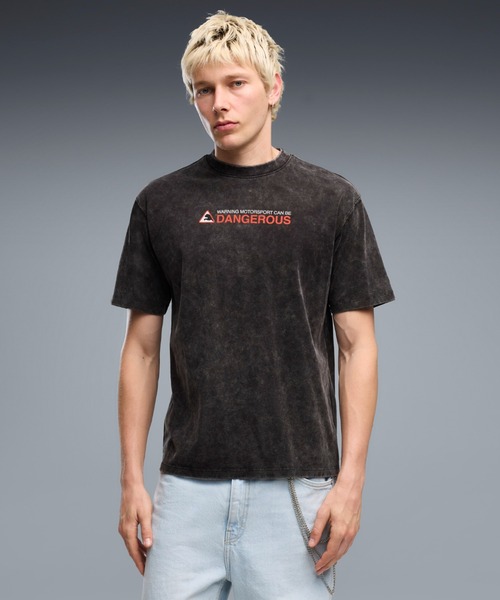 PUMA(プーマ)の「PUMA プーマ メンズ グラフィック ヴィンテージ ウォッシュ 半袖 Tシャツ(Tシャツ/カットソー・メンズ・ブラック/黄緑系・LARGE/X-LARGE/X-SMALL/MEDIUM/SMALL)」の2枚目の写真